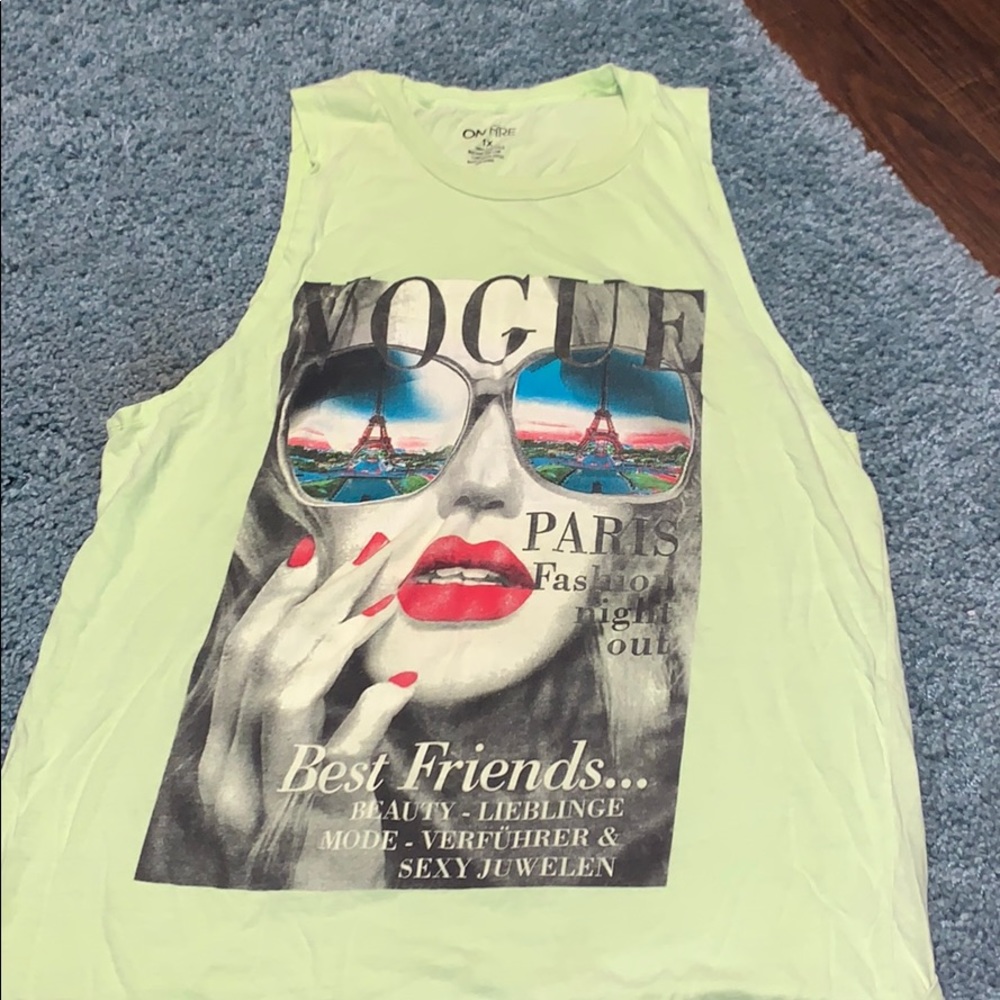 Neon Vogue sleeveless tank
